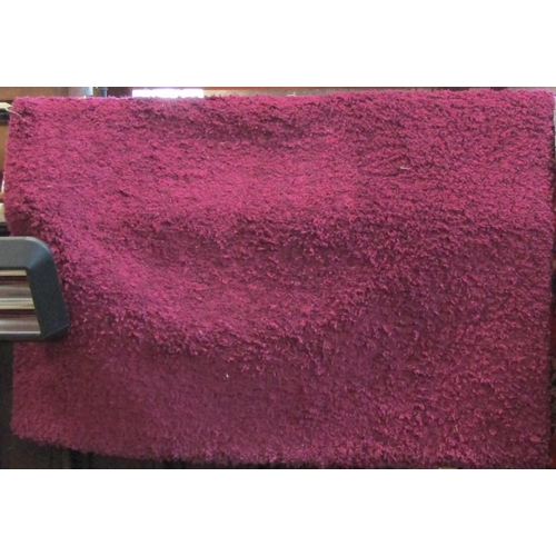 1802 - Shag pile type rug in purple, 240 x 160cm