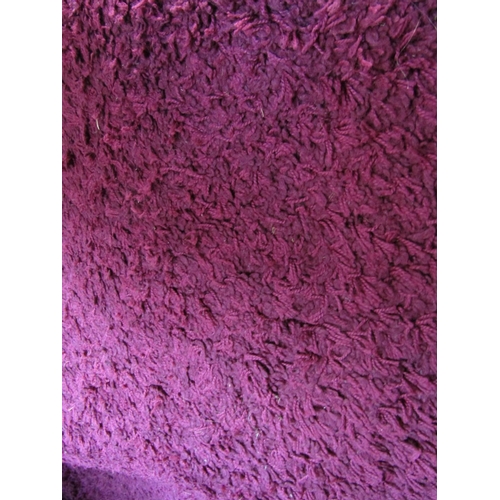 1802 - Shag pile type rug in purple, 240 x 160cm