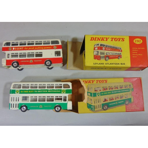 72 - 10 boxed Dinky toy buses including 3 Silver Jubilee bus 297, Leyland Atlantean buses nos 292 and 293... 