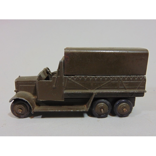 75 - collection of Dinky miilitary vehicles including 688 Field Artillery tractor, 673 scout car, 8 cover... 