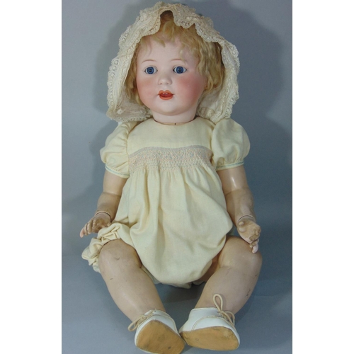 80 - Early 20th century German bisque head baby doll 'Jutta' type by Cuno & Otto Dressel of Sonneberg, wi... 