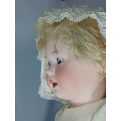 80 - Early 20th century German bisque head baby doll 'Jutta' type by Cuno & Otto Dressel of Sonneberg, wi... 