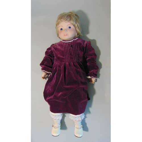 70 - Collection of modern dolls, mostly with bisque heads including NJSF baby boy doll, and an Ashton Dra... 