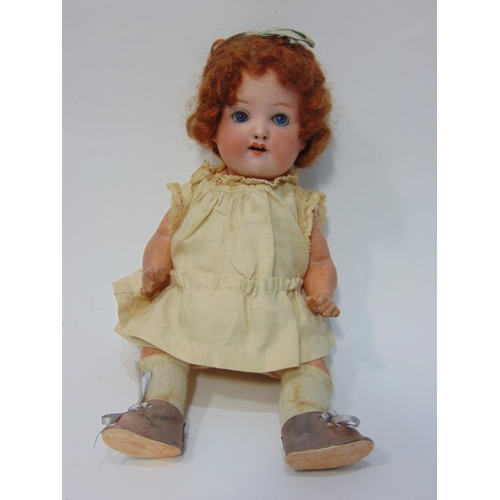 108 - 9 small 20th century dolls including 1960's Goebel/ Hummel puppee girl, probably rubber, height 28cm... 