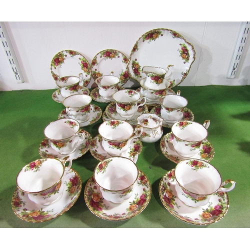 1074 - A collection of Royal Albert Old Country Roses pattern tea wares comprising cake plate, milk jug, su... 