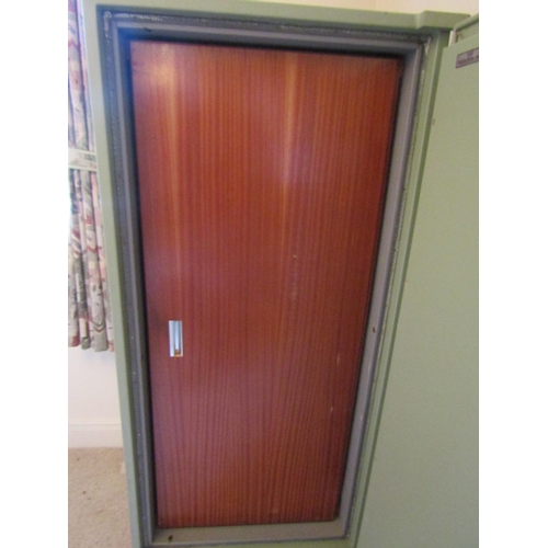 2033 - A Stratford fire safe (key in office), 71 cm wide x 63 cm deep x 152 cm height