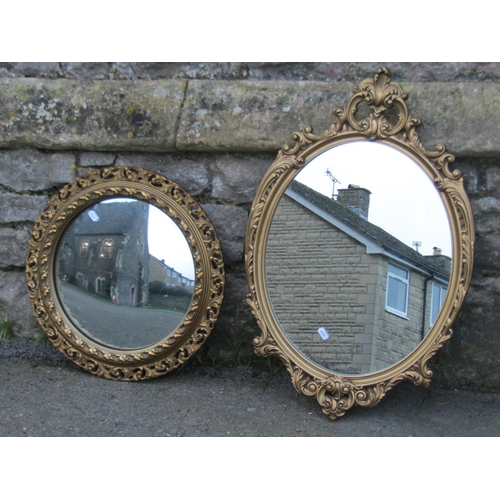 2136 - Seven wall mirrors of varying size and design to include gilt framed examples