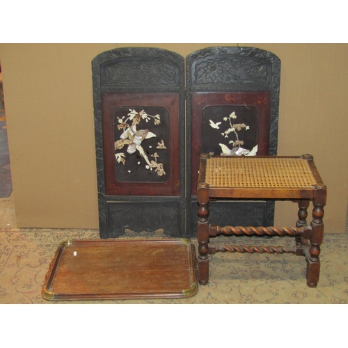 2224 - A reproduction Chippendale style flight of open wall shelves with blind and pierced fretwork detail,... 