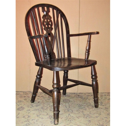 2298 - A Windsor stained elm and beechwood hoop and stickback armchair, a further example by Old charm, a s... 