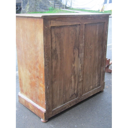 2164 - A Victorian satin birch bedroom chest of two short over three long graduated drawers with moulded ou... 