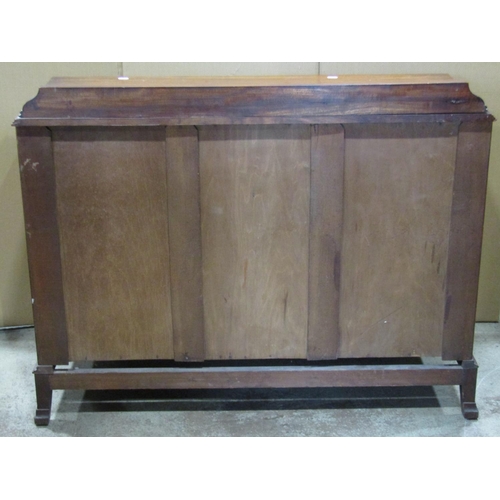 2328 - An Edwardian mahogany bedroom chest in the Georgian style of two short over two long drawers raised ... 