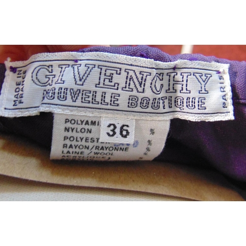 1571 - 2 piece outfit from Givenchy Nouvelle Boutique (Paris) comprising full length patterned velvet skirt... 