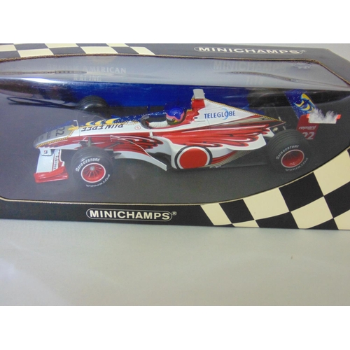 16 - 4 Minichamps Grand Prix Formula One 1:18 scale boxed model racing cars including 180 990022 BAR 01 J... 