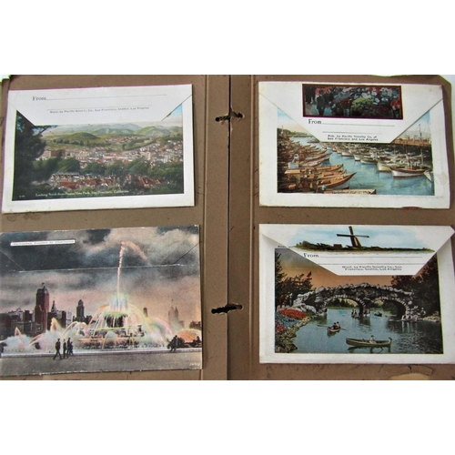 349 - Two early 20th century photograph albums containing numerous photographs of various trips to America... 