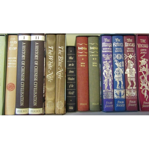 359 - An extensive collection of Folio Society titles including some boxed sets, all with original slip ca... 