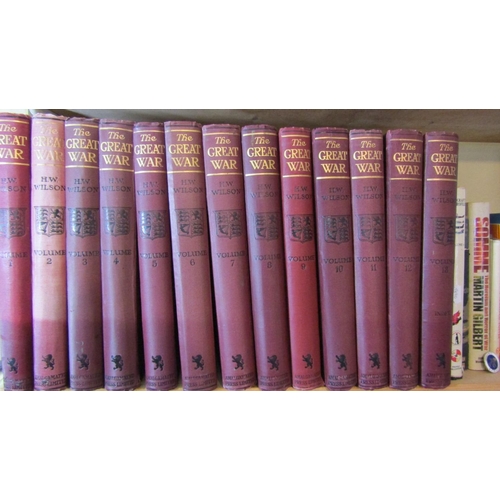 395 - A collection of military related books including thirteen volumes The Great War, together with a qua... 