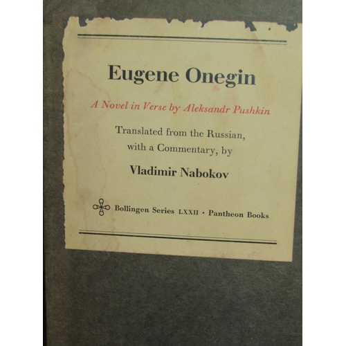 412 - A boxed case of Eugene Onegin by Aleksandr Pushkin translated by Vladimir Nabokov, Bollingen series,... 