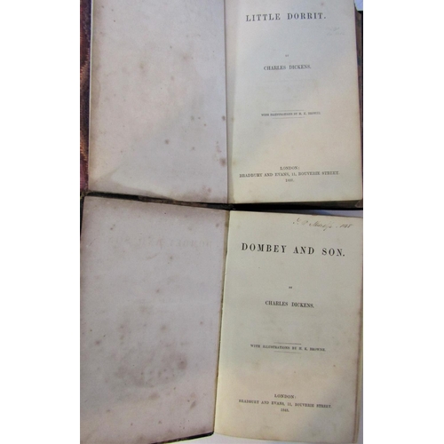 433 - A collection of Charles Dickens books to include Nicholas Nickleby, Chapman & Hall London 1839 (1st ... 