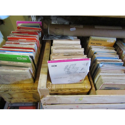 438 - A box containing a large quantity of various Ordnance Survey maps - various dates (1)