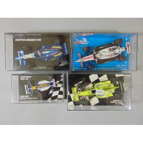 30 - 7 boxed Minichamps racing cars by Pauls Model Art including 6 Formula One cars and 1 Indycar, 1:43 s... 