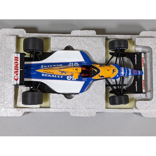 66 - 1:18 scale Williams Renault FW 14B Formula 1 racing car  no 97111 by Exoto Grand Prix Classics, boxe... 