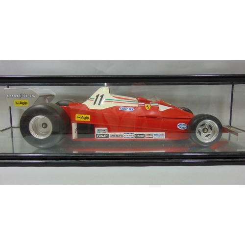 81 - Static kerbside 1:6 scale model of Formula 1 Ferrari 312 T2 racing car by Toschi/ Polistil, in displ... 