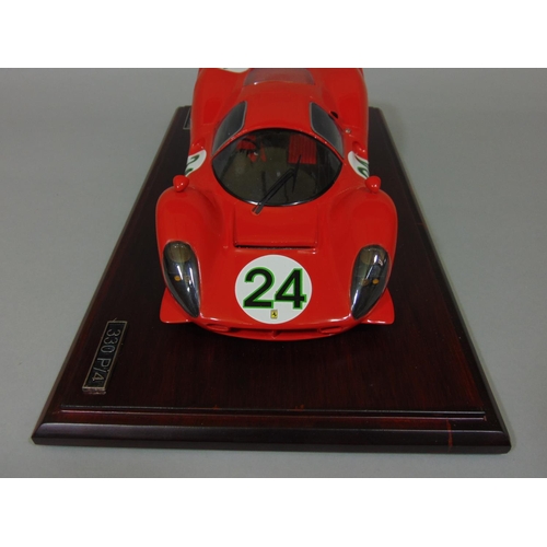 84 - Static kerbside model Ferrari 330 P4 1967 Formula 1 racing car,  hand made by Classic Models Museum,... 