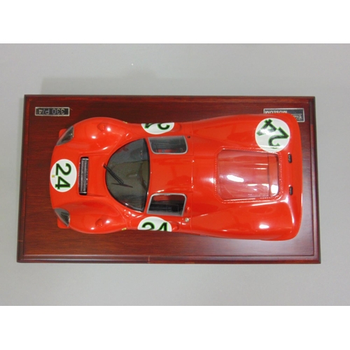 84 - Static kerbside model Ferrari 330 P4 1967 Formula 1 racing car,  hand made by Classic Models Museum,... 