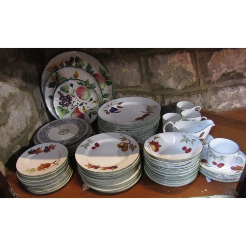 1099 - A collection of Royal Worcester Evesham Vale pattern dinnerwares, comprising eleven dinner plates, e... 