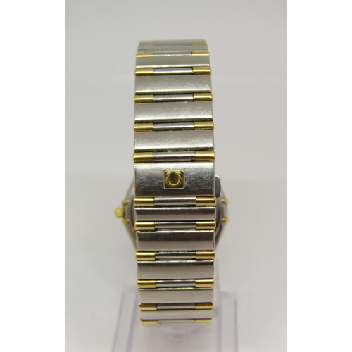 1453 - Omega Constellation bi-colour wristwatch ref 13123000 watch number 55512738, 35 mm case, box and pap... 