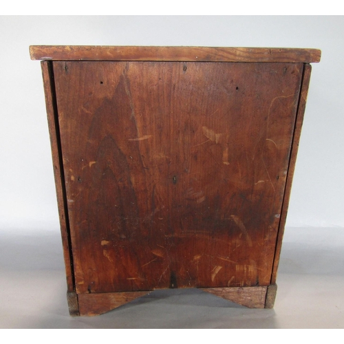 1620 - Victorian pine apprentice chest of drawers, fitted with two short over three long drawers, 31cm high