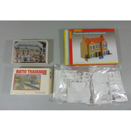 118 - Collection of boxed railway model building kits  (unchecked, appear un-started)  including 3 x Hornb... 