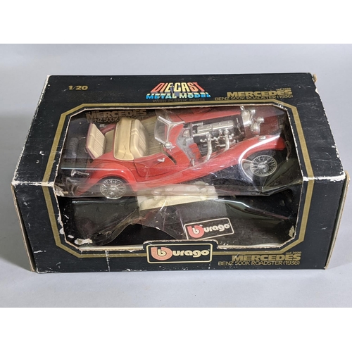 122 - 10 boxed 1:18 scale model vehicles by Burago, Maisto and ERTL including Burago Mercedes Benz models ... 