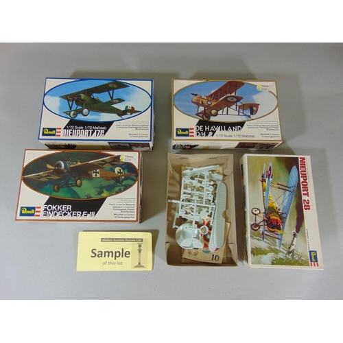 131 - Collection of boxed model aircraft kits including Airfix Handley Page 0/400 (sealed), 8 others by Ai... 