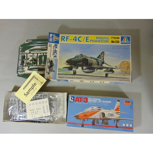 139 - 9 model plane kits by Hasegawa, Italaeri, Lo Model and Revell, all unchecked, several with sealed in... 