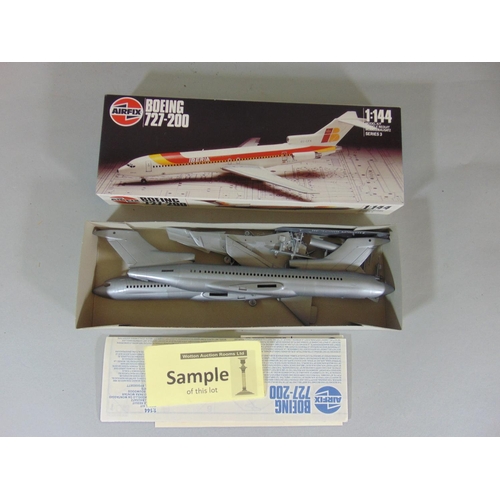 140 - 13 boxed model plane kits including 4 sealed in cellophane by Minicraft (MD82, MD81, Electra and Sup... 