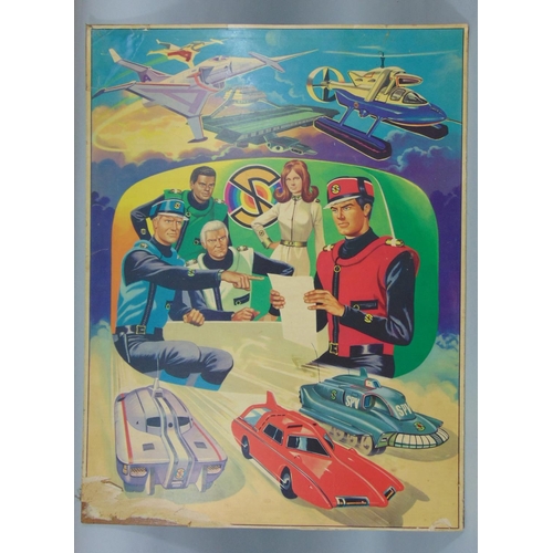 141 - Captain Scarlet poster on board, late 60's/early 70's, size 70 x 54cm