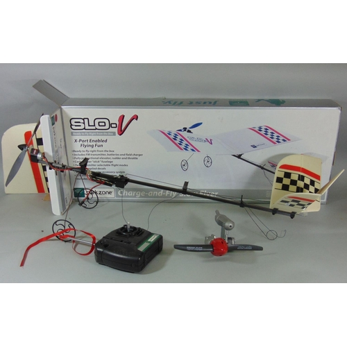 146 - Parkzone ' Charge and Fly slow Flyer' with remote control- box and parts not checked, together with ... 