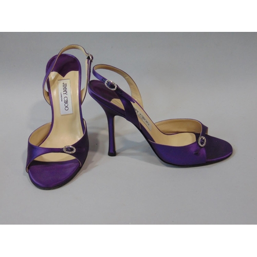 1555 - 6 pairs of designer ladies shoes, with boxes, including Jimmy Choo purple sandals size 39, Jimmy Cho... 