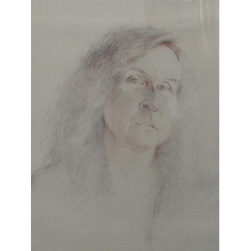 273 - 20th century British school - Portrait of Sally Rose as a young woman, pastel, unsigned, 50 x 43cm, ... 