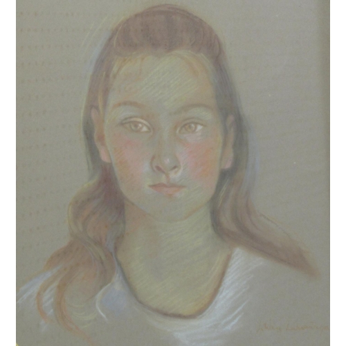 273 - 20th century British school - Portrait of Sally Rose as a young woman, pastel, unsigned, 50 x 43cm, ... 