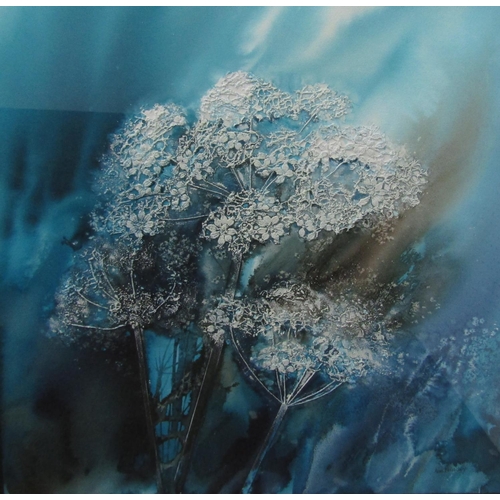 299 - Ann Blockley SWA (British 20th century) - Queen Anne's Lace, mixed media on paper, signed and with l... 