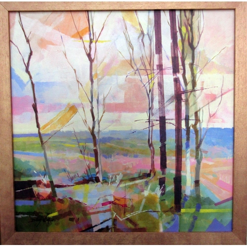 303 - Doug Eaton (contemporary British) - Wood Near The Tip, acrylic on canvas, signed, 75 cm x 60 cm, tog... 