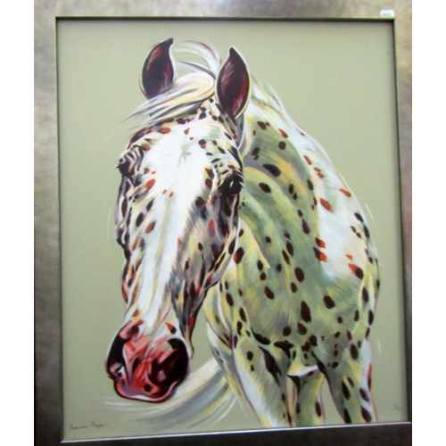 306 - Louise Mizen (contemporary British) - Appaloosa V, signed coloured limited edition print with oil ef... 