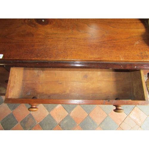 2418 - A 19th century cottage dresser, the lower section enclosed by two panelled doors and two drawers wit... 