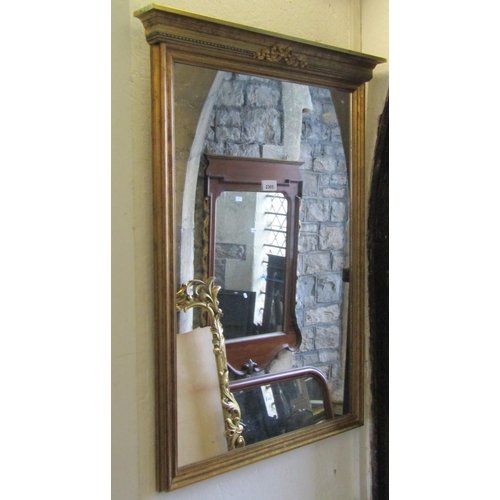 2403 - A contemporary Regency style gilt framed wall mirror of rectangular form with stepped and moulded fr... 