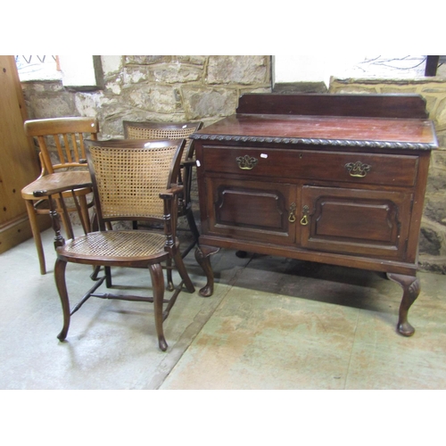 2167 - One lot of miscellaneous furniture to include a small oak Old English style oval drop leaf occasiona... 