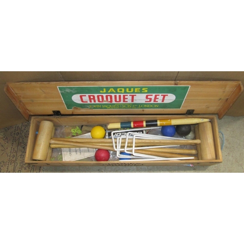 2159 - A Jaques croquet set, manufactured by John Jaques & Son Ltd London, within its original pine box