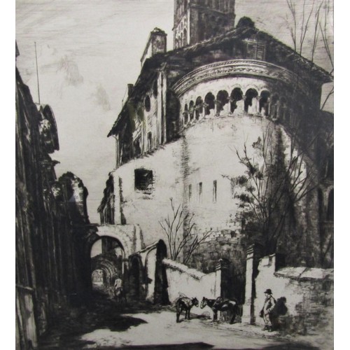 256 - Sydney Tushingham (1884-1968) - 'Church of St John's, St. Paul, Rome', signed black and white etchin... 