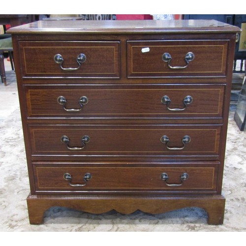 2174A - A Georgian chest of two short over three long drawers